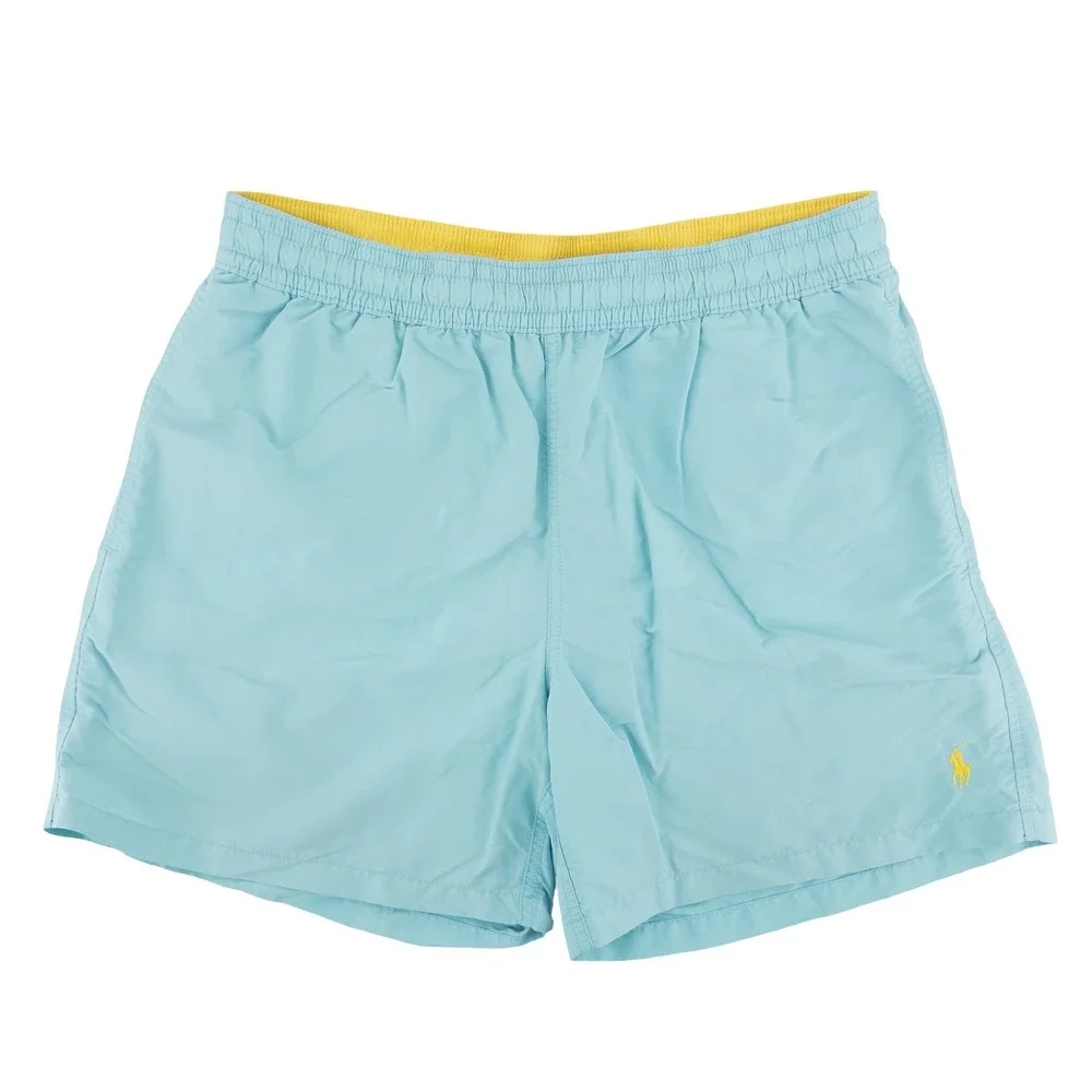 Polo Ralph Lauren Mens Large Swim Trunks Blue Pony Logo Classic Summer Beachwear